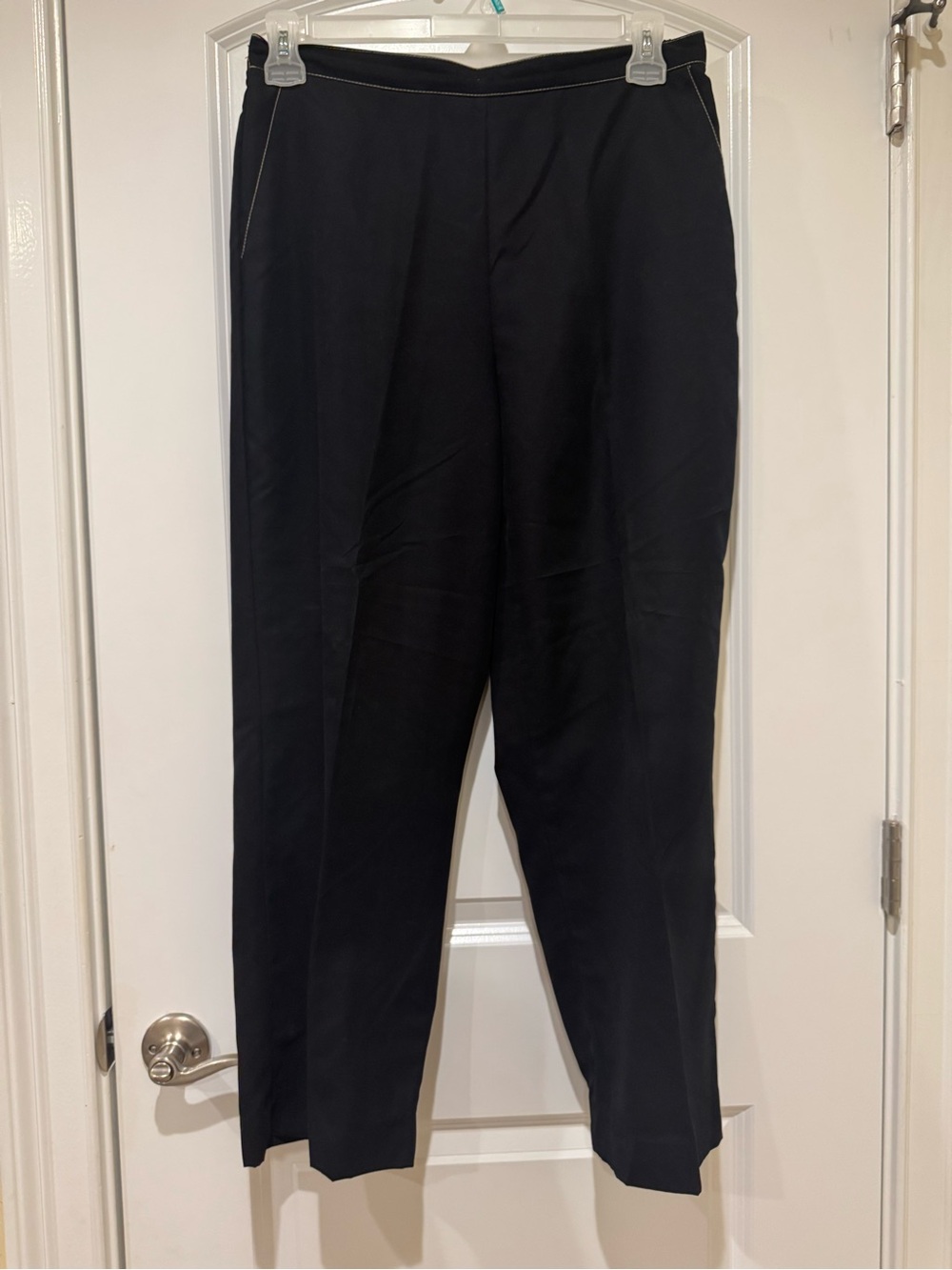 Alfred Dunner Black Straight-Leg Women's Pants